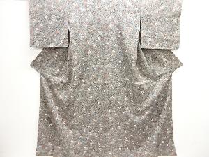 波に鴛鴦模様付け下げ小紋着物